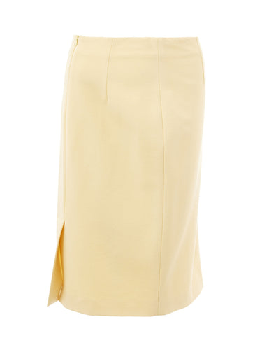 Elegant Yellow Pencil Skirt